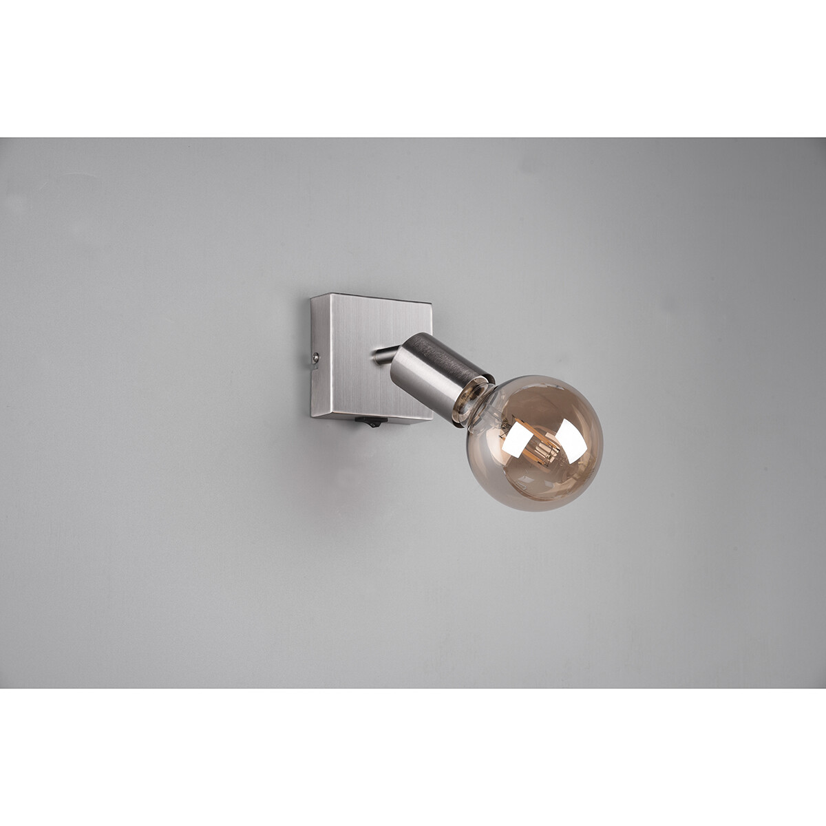 LED Wandspot - Trion Zuncka - E27 Fitting - Vierkant - Mat Nikkel – Aluminium