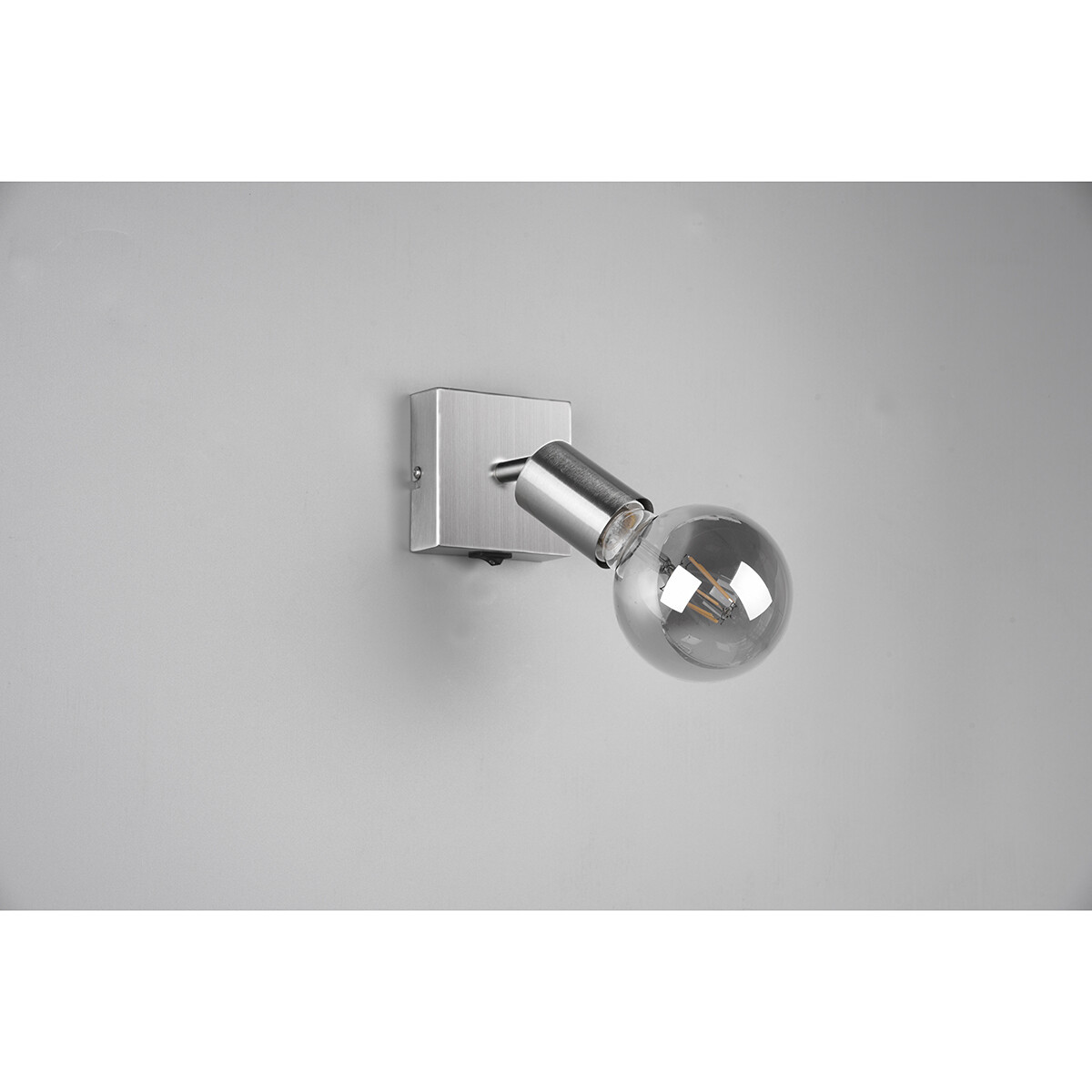 LED Wandspot - Trion Zuncka - E27 Fitting - Vierkant - Mat Nikkel – Aluminium