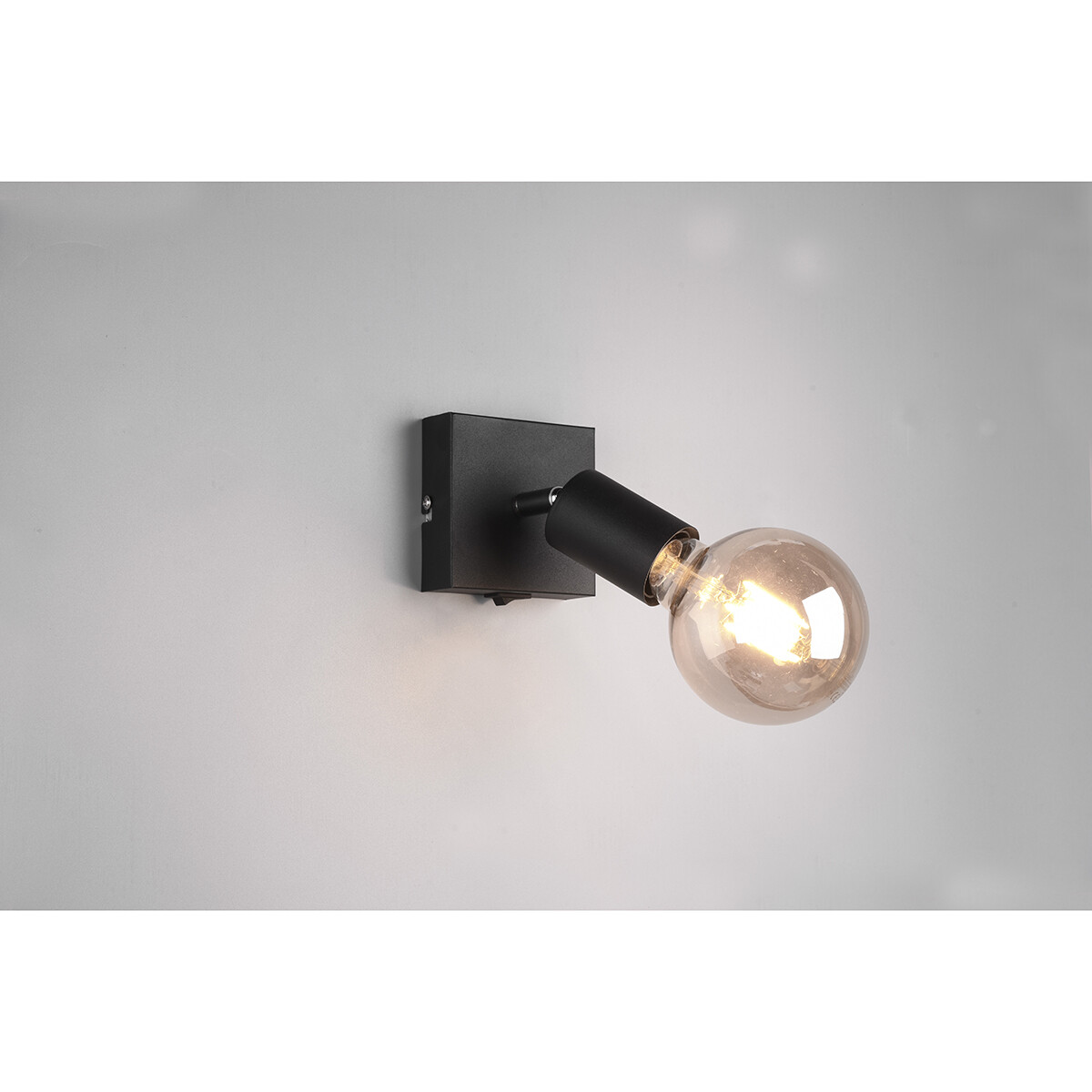 LED Wandspot - Trion Zuncka - E27 Fitting - Vierkant - Mat Zwart - Aluminium