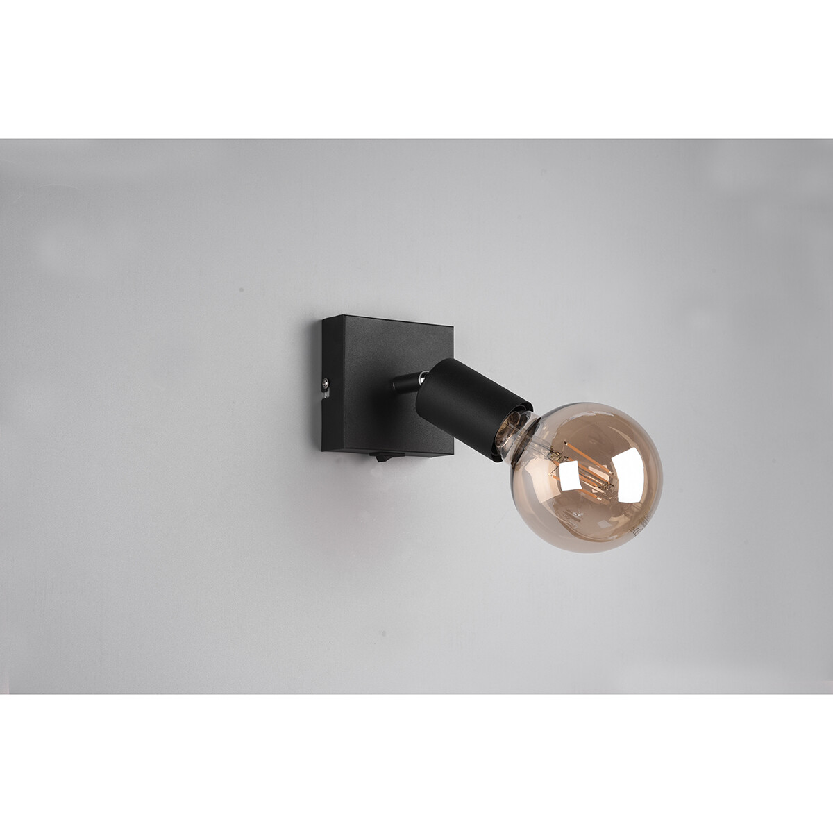 LED Wandspot - Trion Zuncka - E27 Fitting - Vierkant - Mat Zwart - Aluminium