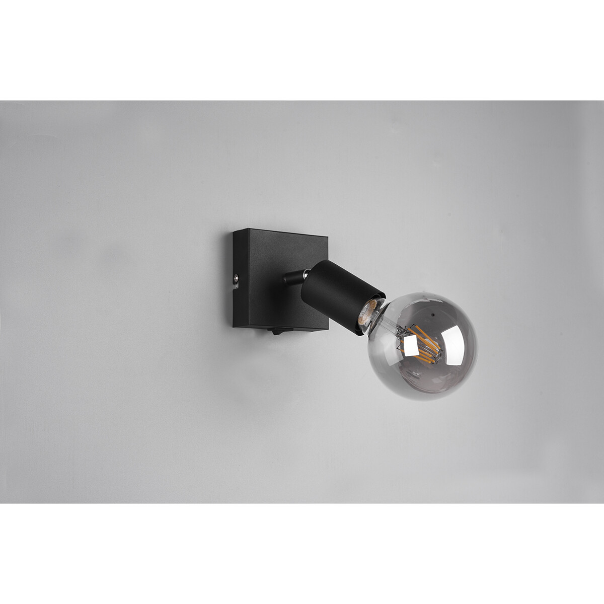 LED Wandspot - Trion Zuncka - E27 Fitting - Vierkant - Mat Zwart - Aluminium