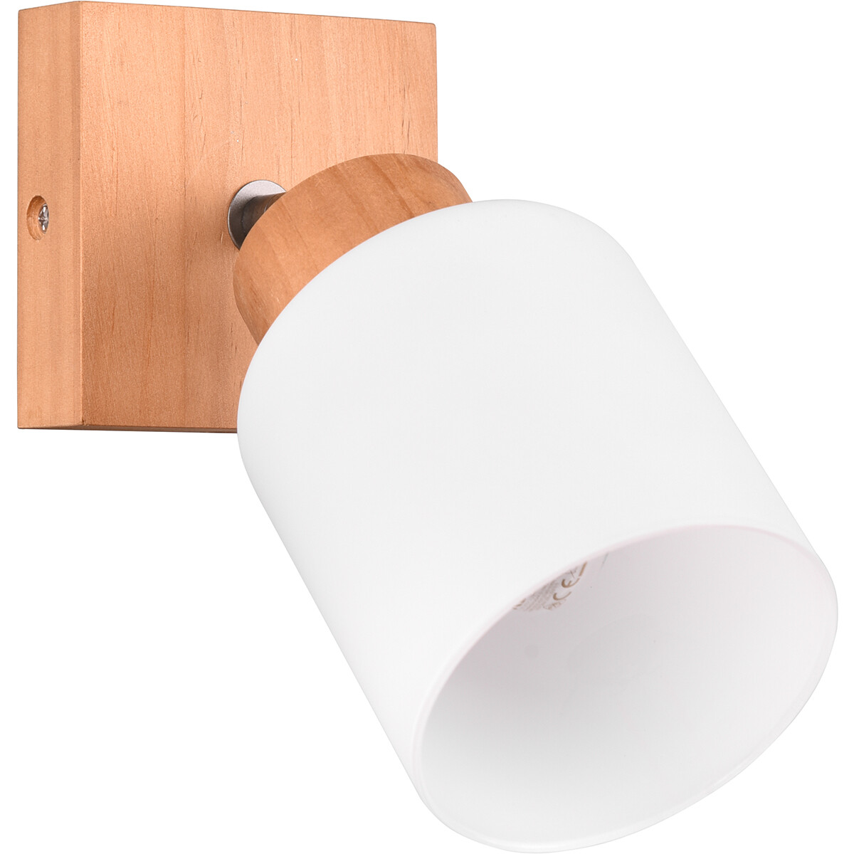 LED Wandspot - Wandverlichting - Trion Asmara - E14 Fitting - Vierkant - Mat Bruin - Hout