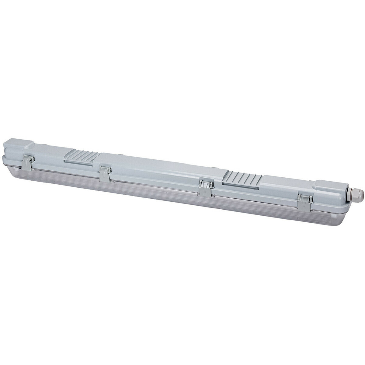 LED Waterdichte TL Armatuur met T8 Buis - Velvalux Strela - 60cm - Enkel - Koppelbaar - Waterdicht IP65 - 8W - Helder/Koud Wit 6400K