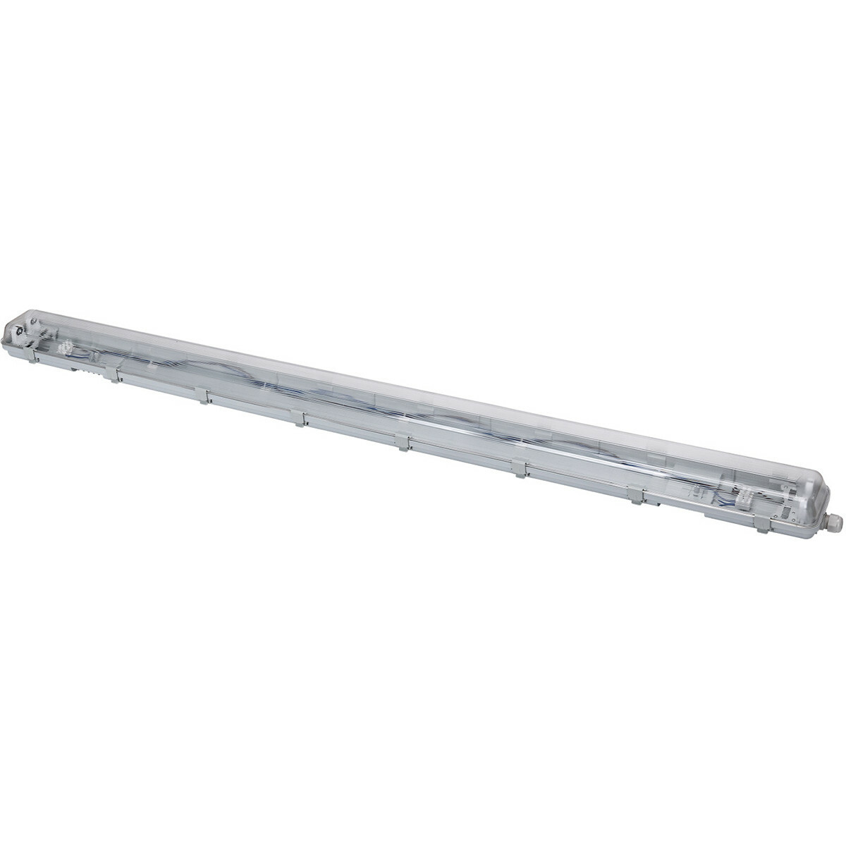 LED Waterdichte TL Armatuur met T8 Buizen - Velvalux Strela - 150cm - Dubbel - Koppelbaar - Waterdicht IP65 - OSRAM - SubstiTUBE Value EM 830 - 38.2W - Warm Wit 3000K | Vervangt 116W