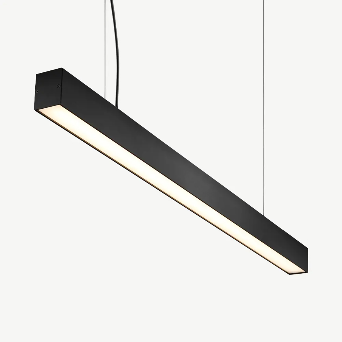 Lineaire LED Hanglamp - Lijnverlichting - Kozolux Tina - 40W 4600lm - Helder/Koud Wit 6500K - 120cm - Zwart