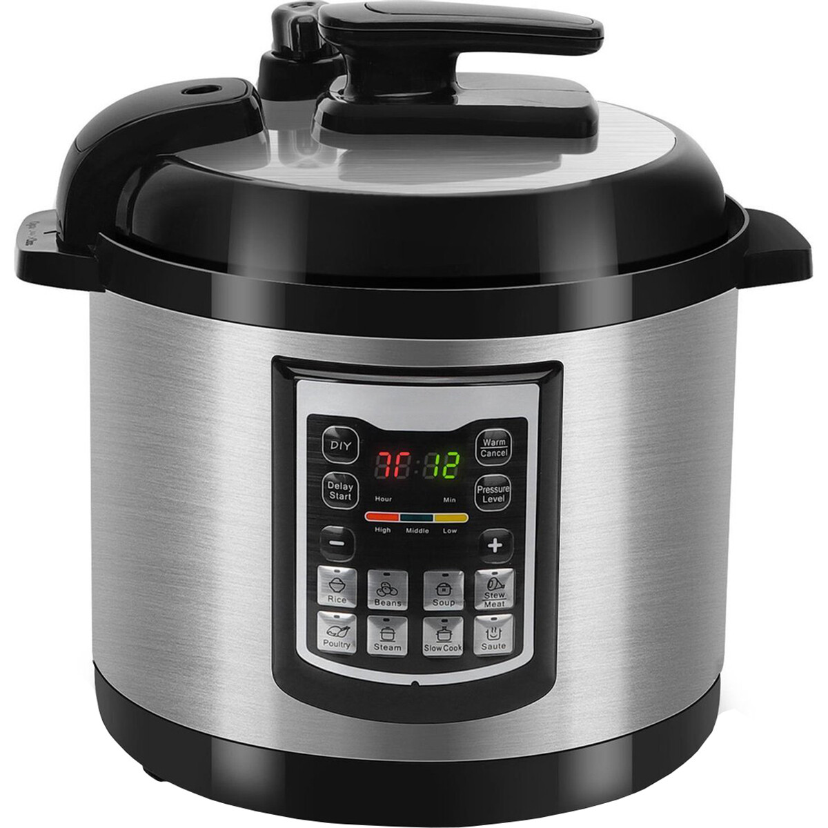 Multicooker - Aigi Miani - Timer - 6 Liter - Zwart/Zilver