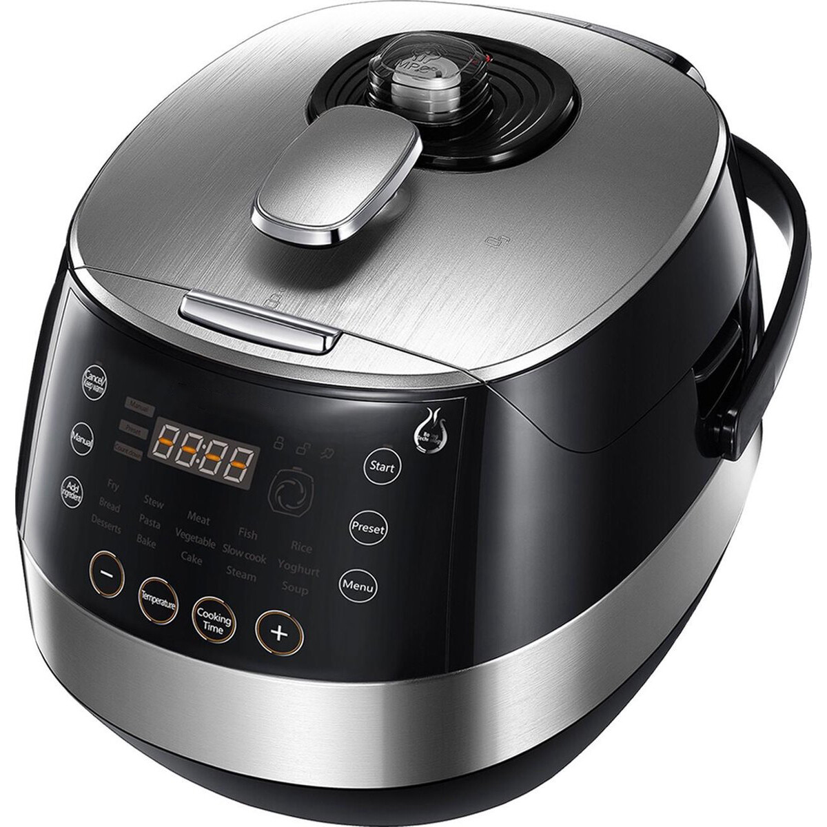 Multicooker Pressure - Aigi Hippo - 5 Liter - Zwart/Zilver