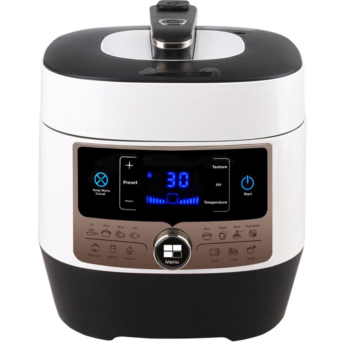 Multicooker Pressure - Aigi Pandy - 5.5 Liter - Zwart/Wit