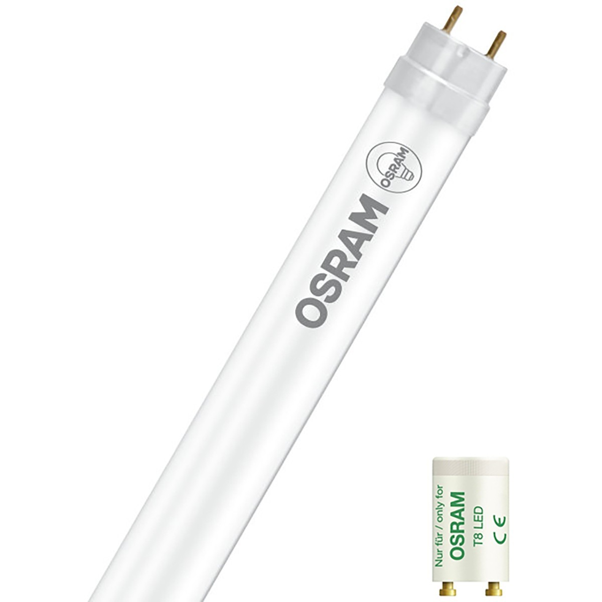 LED TL Armatuur met T8 Buis - OSRAM SubstiTUBE Value EM 830 - Aigi Dybolo - 120cm Enkel - 16.2W - Warm Wit 3000K