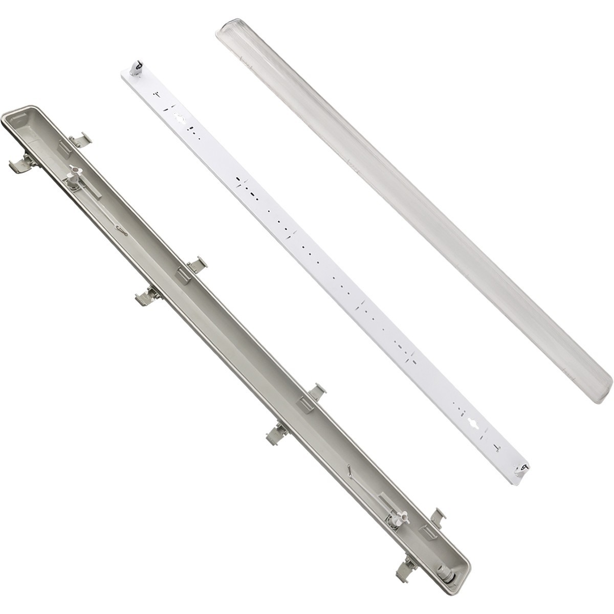 LED TL Armatuur met T8 Buis - OSRAM SubstiTUBE Value EM 865 - Aigi Hari - 150cm Enkel - 19.1W - Helder/Koud Wit 6500K