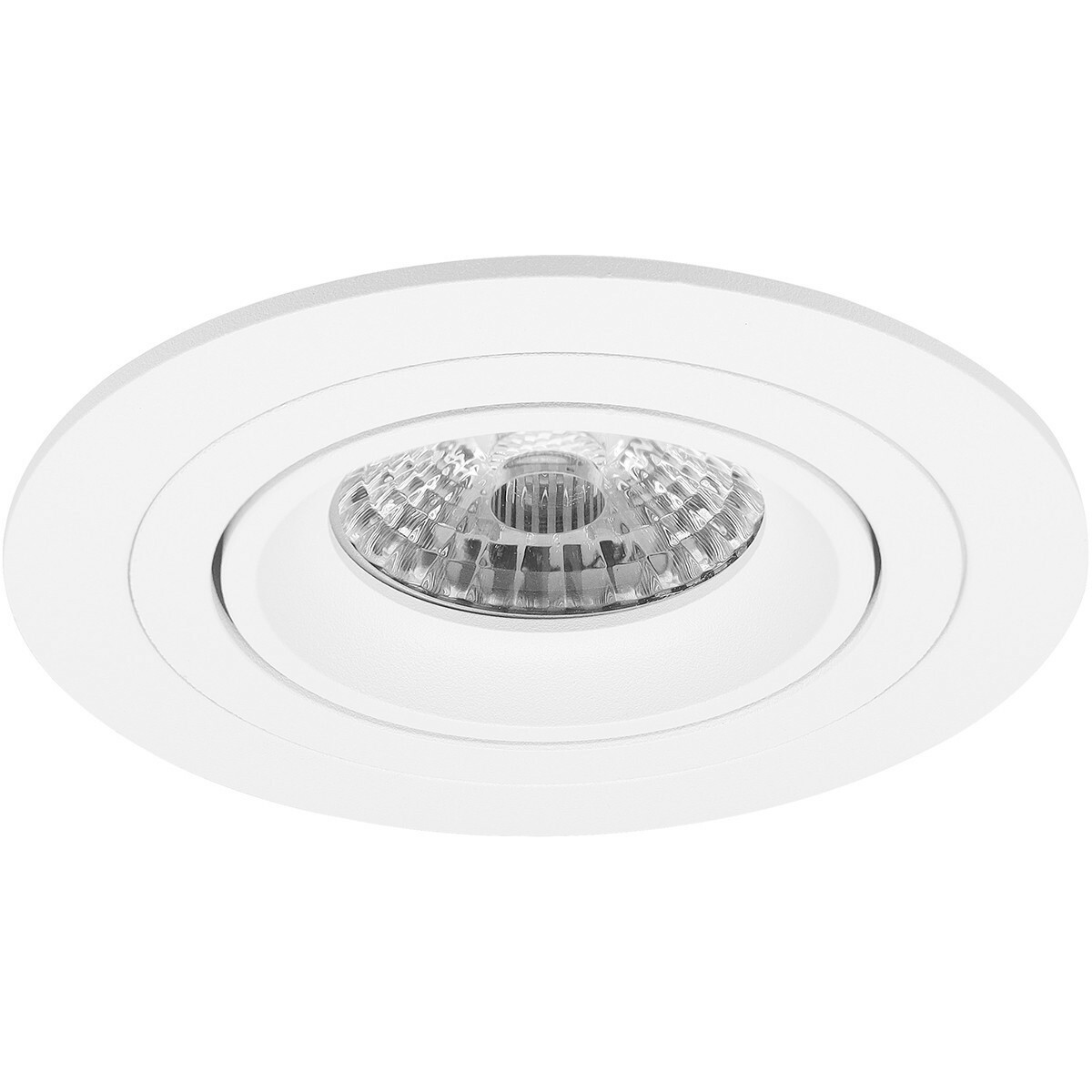 Pragmi Alpin Pro - Inbouw Rond - Mat Wit - Kantelbaar Ø92mm - Philips Hue - LED Spot Set GU10 - White Ambiance - Bluetooth