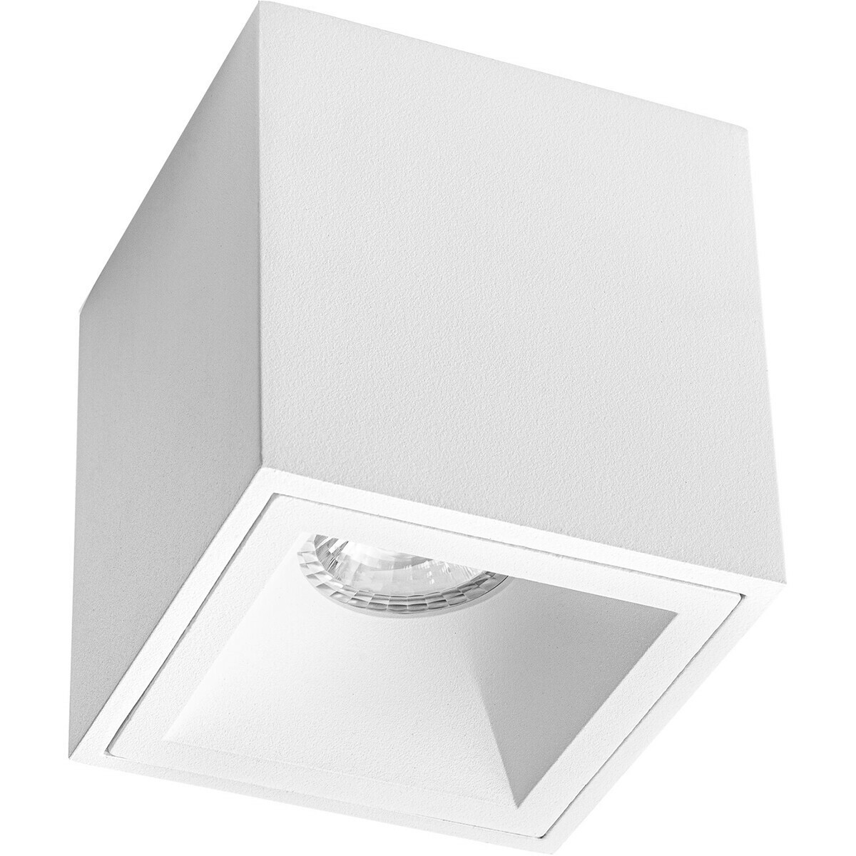 Pragmi Cliron Pro - Opbouw Vierkant - Mat Wit - Verdiept - 90mm - Philips Hue - Opbouwspot Set GU10 - White Ambiance - Bluetooth