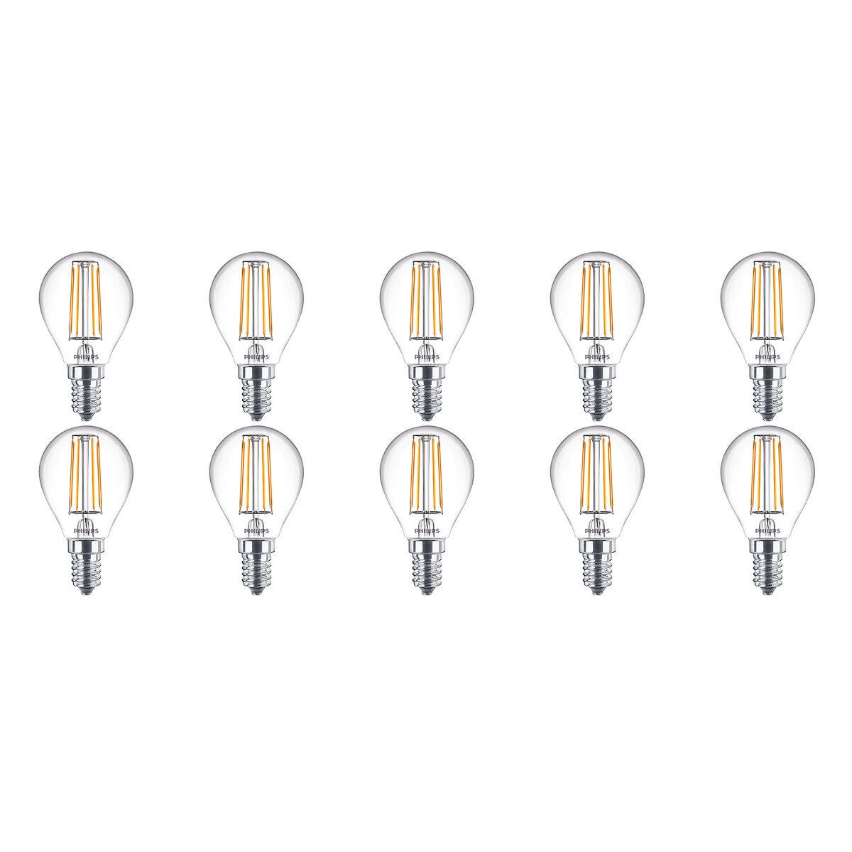 PHILIPS - LED Lamp 10 Pack - CorePro Luster 827 P45 CL - E14 Fitting - 4.5W - Warm Wit 2700K | Vervangt 40W