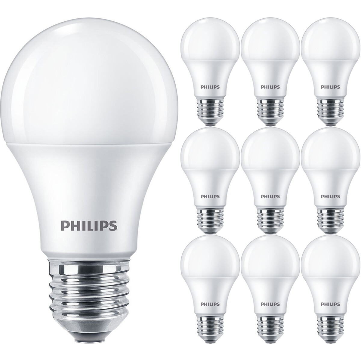 PHILIPS - LED Lamp E27 10 Pack - Corepro LEDbulb E27 Peer Mat 10W 1055lm - 830 Warm Wit 3000K | Vervangt 75W