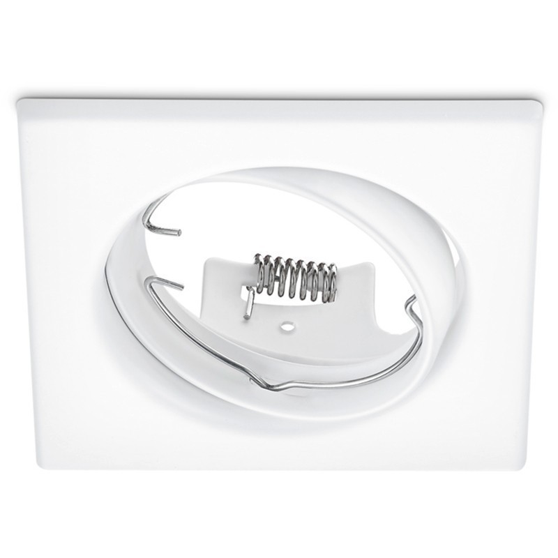 LED Spot Set - GU10 Fitting - Inbouw Vierkant - Mat Wit - Kantelbaar 80mm - Philips - CorePro 840 36D - 5W - Natuurlijk Wit 4000K - Dimbaar