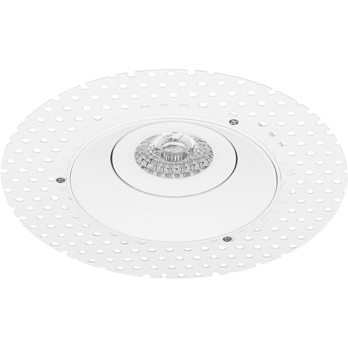 LED Spot Set - Pragmi Nivas Pro - GU10 Fitting - Inbouw Rond - Mat Wit - Trimless - Kantelbaar - Ø150mm - Philips - CorePro 840 36D - 5W - Natuurlijk Wit 4000K - Dimbaar