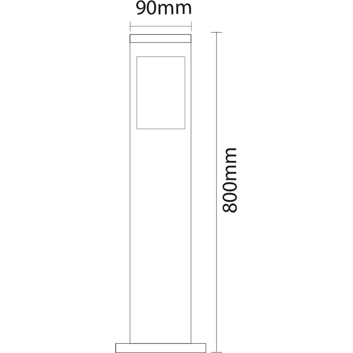 LED Tuinverlichting - Staande Buitenlamp - Kavy 5 - E27 Fitting - Vierkant - Aluminium - Philips - CorePro LEDbulb 827 A60 - 8W - Warm Wit 2700K