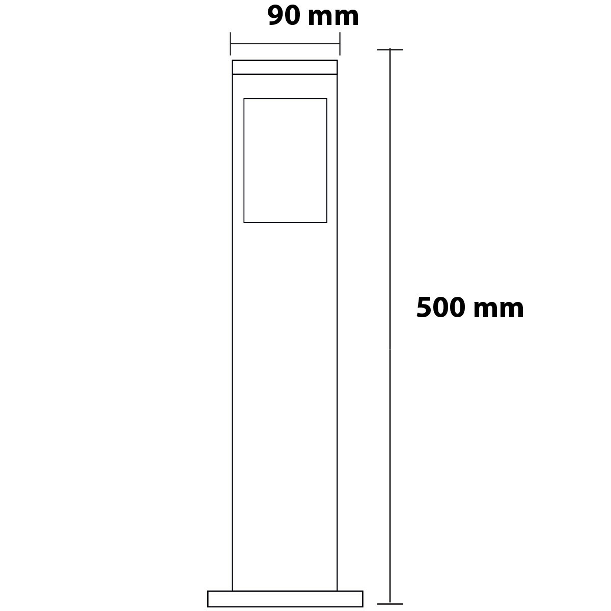 LED Tuinverlichting - Staande Buitenlamp - Kavy 4 - E27 Fitting - Vierkant - Aluminium - Philips - CorePro Lustre 827 P45 FR - 5.5W - Warm Wit 2700K