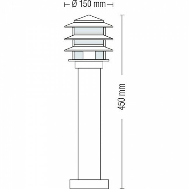 LED Tuinverlichting - Staande Buitenlamp - Kayo 3 - E27 Fitting - Rond - RVS - Philips - CorePro Lustre 827 P45 FR - 4W - Warm Wit 2700K