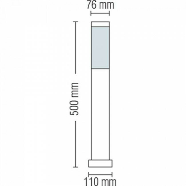 LED Tuinverlichting - Staande Buitenlamp - Laurea 4 - E27 Fitting - Rond - RVS - Philips - CorePro Lustre 827 P45 FR - 5.5W - Warm Wit 2700K