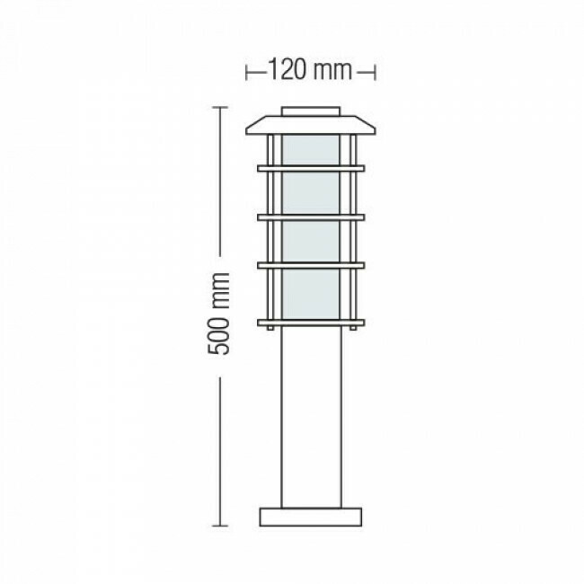 LED Tuinverlichting - Staande Buitenlamp - Nalid 3 - E27 Fitting - Rond - RVS - Philips - CorePro Lustre 827 P45 FR - 5.5W - Warm Wit 2700K