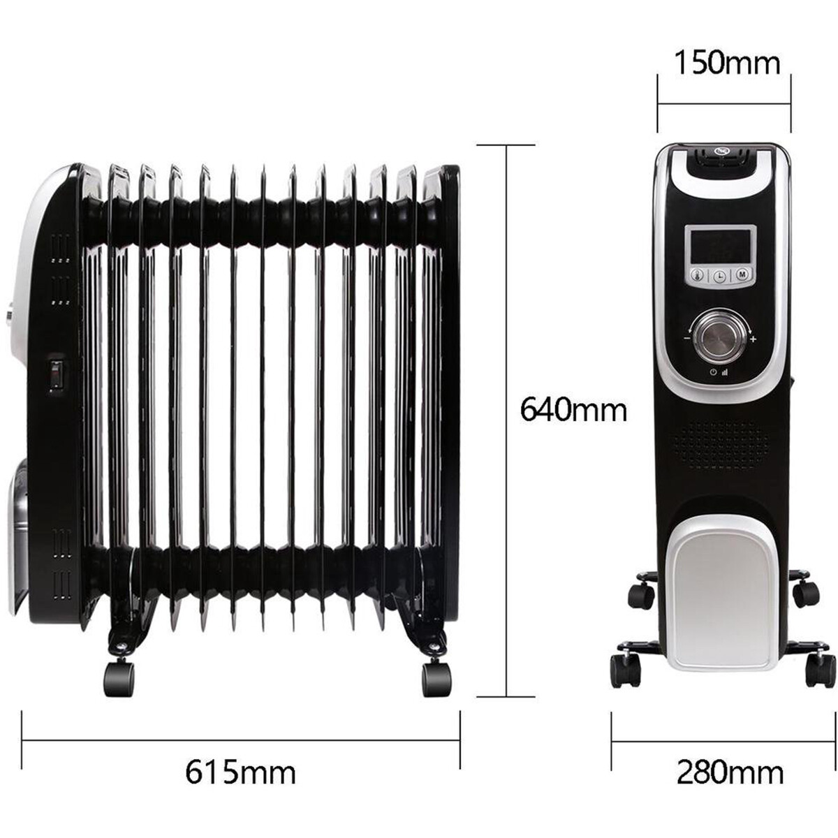 Radiator - Aigi Monta - Oliegevuld - 3 Standen - Afstandsbediening - Zwart