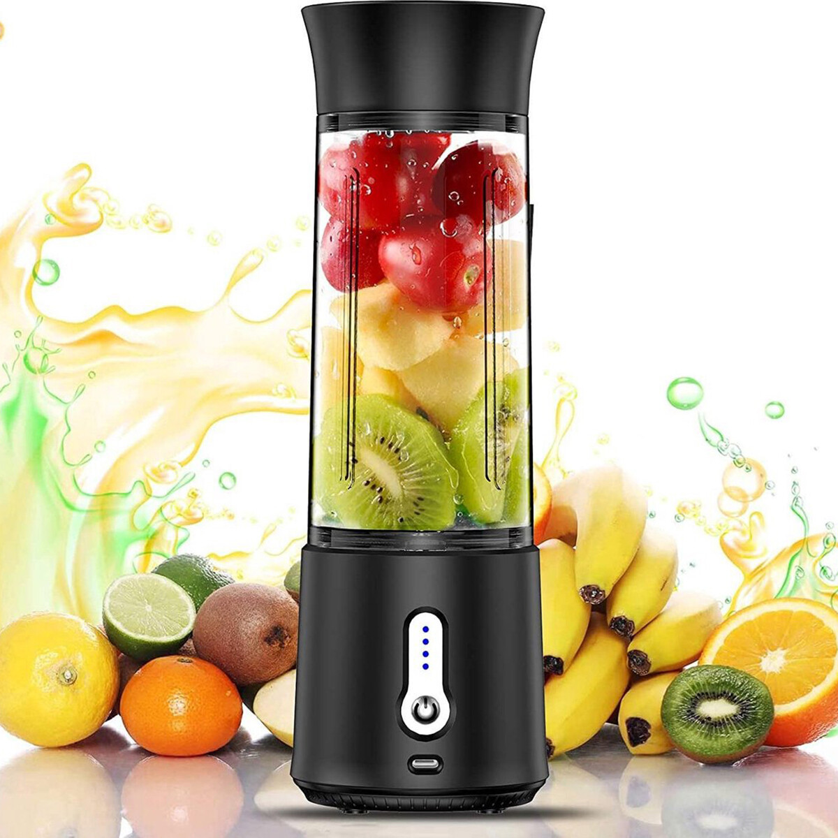 Smoothie Maker Portable - Innovigo - Blender To Go - Portable Blender - Draagbare Blender - 0.5 Liter - Draadloos - USB-C Oplaadbaar - Zwart