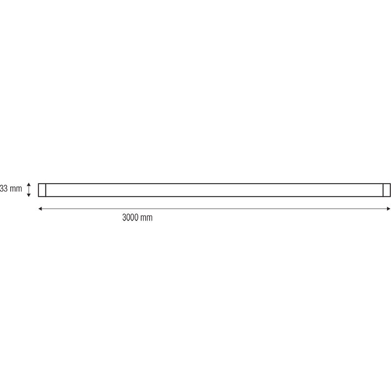 Spanningsrail - 1 Fase - Opbouw - Aluminium - Wit - 3 Meter