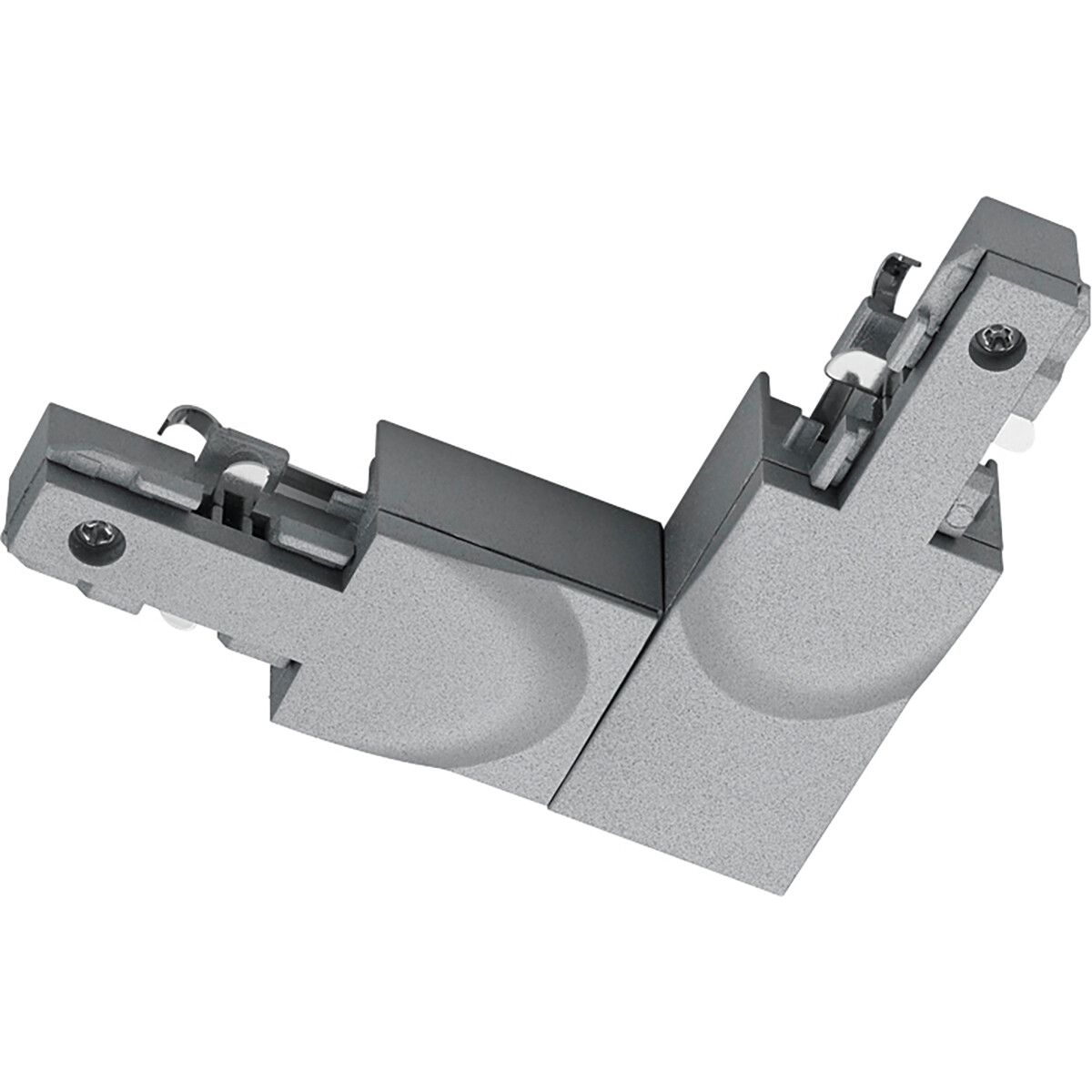 Spanningsrail Doorverbinder - Trion Dual - Hoek L Connector - Aarde Binnen - 2 Fase - Mat Titaan