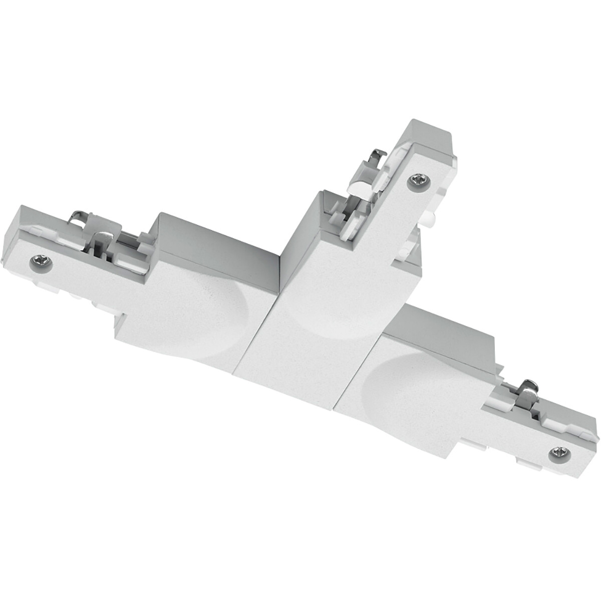 Spanningsrail Doorverbinder - Trion Dual - T Connector - Aarde Links - 2 Fase - Mat Wit