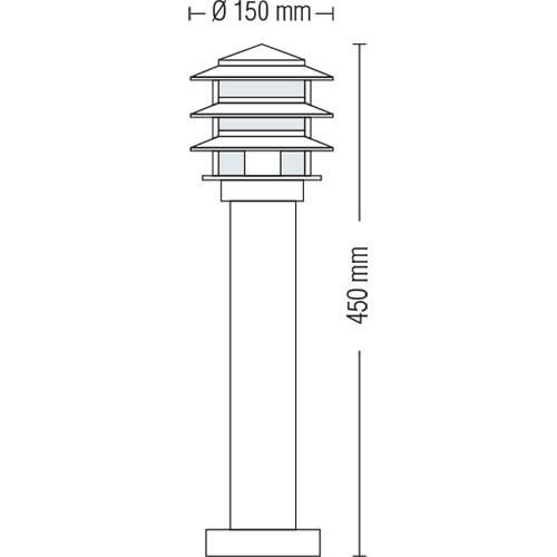 LED Tuinverlichting - Buitenlamp - Kayo 3 - Staand - RVS - E27 - Rond