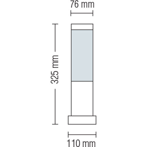 LED Tuinverlichting - Buitenlamp - Laurea 3 - Staand - RVS - E27 - Rond