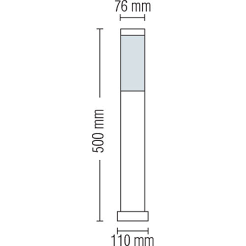 LED Tuinverlichting - Buitenlamp - Laurea 4 - Staand - RVS - E27 - Rond