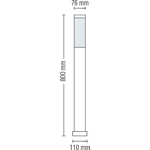 LED Tuinverlichting - Buitenlamp - Laurea 5 - Staand - RVS - E27 - Rond