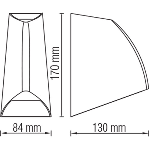 LED Tuinverlichting - Buitenlamp - Ego - Wand - Aluminium Mat Zwart - 3.5W Natuurlijk Wit 4100K - Ovaal