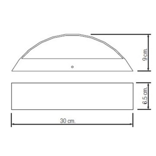 LED Tuinverlichting - Buitenlamp - Mesa - Wand - Aluminium Mat Zwart - 5.5W Natuurlijk Wit 4100K - Ovaal