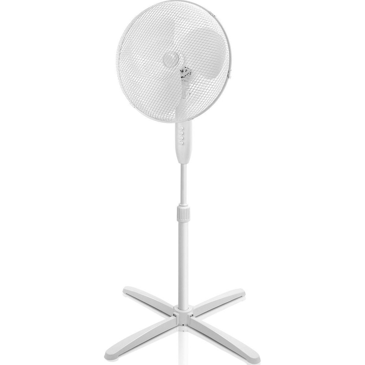 Ventilator - Aigi Siny - 40W - Statiefventilator - Staand - Rond - Wit - Aluminium