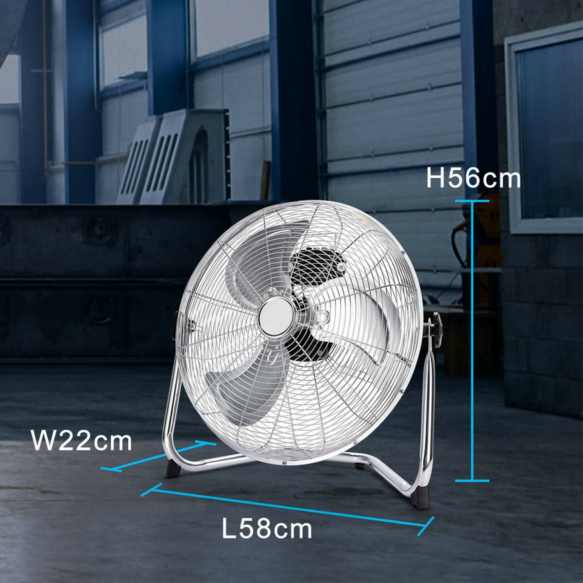 Ventilator - Aigi Unimo - Vloerventilator - Staand - Rond - Mat Zilver - Kunststof