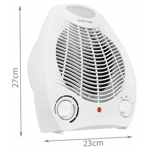 Ventilatorkachel - Elektrische Kachel - Maxozo Milato - Elektrische Verwarming - 2000W - Wit