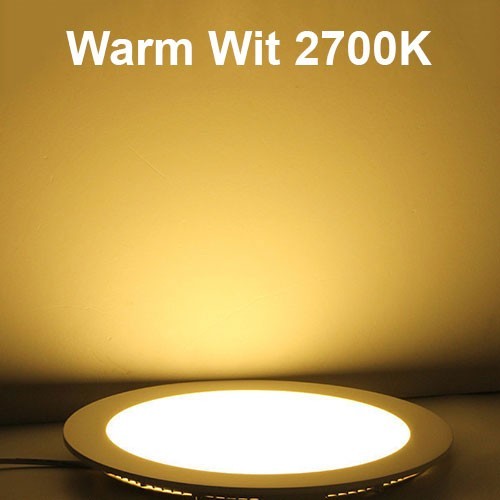 LED Paneel Slim - Ø30 Warm Wit 2700K - 24W Inbouw Rond - Mat Wit - Flikkervrij