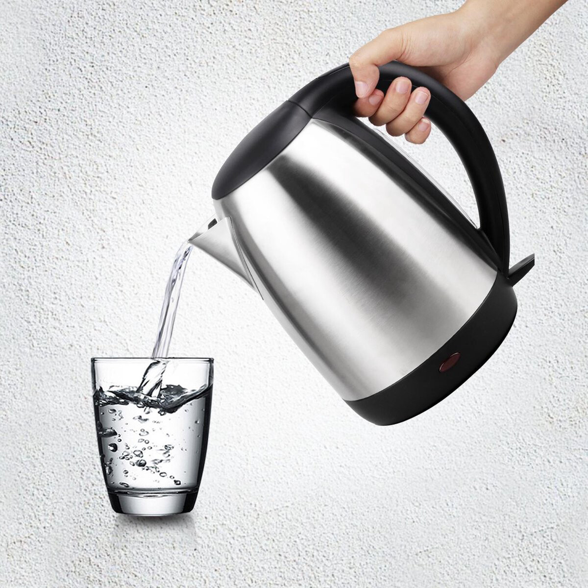 Waterkoker - Aigi Niky - 1.7 Liter - 2200 Watt - RVS - Zwart/Zilver