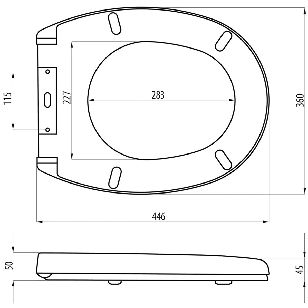 WC Bril - Velvalux Corta - Toiletbril met Deksel - Toiletzitting - Softclose - Quickrelease - Afklikbaar - Wit