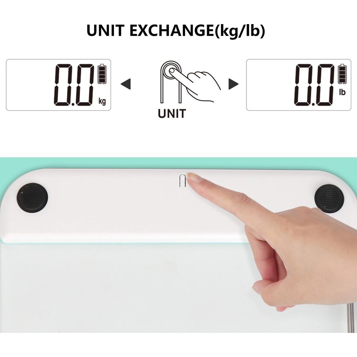 Weegschaal - Aigi Meria - Digitaal - LCD Display - Zonder Batterijen - Transparant